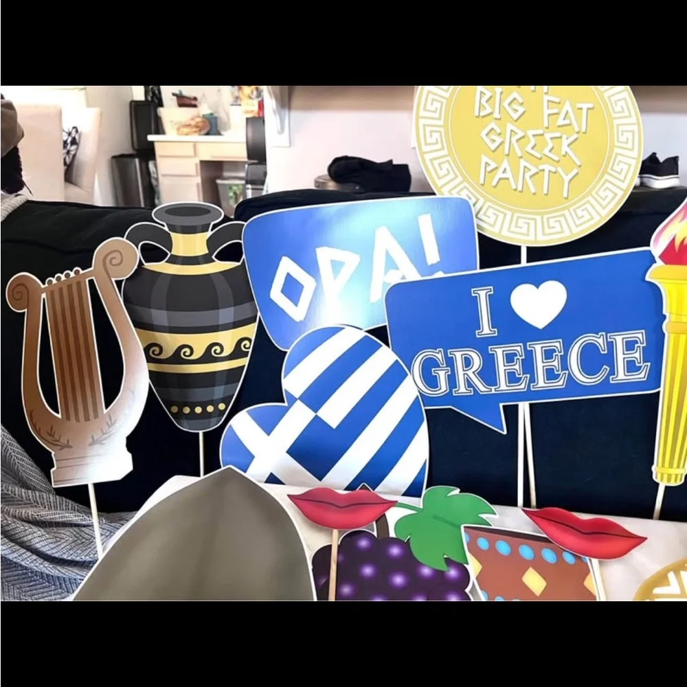 Greek Themed Photo Booth Props for Party Fun